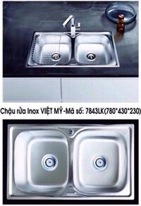 Chậu rửa chén Inox Việt Mỹ 7845