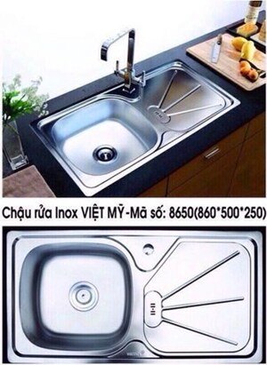 Chậu rửa chén Inox Việt Mỹ 8650