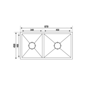 Chậu rửa inox Pona PNI3-8745