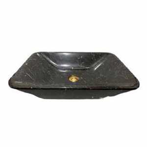 Chậu rửa lavabo chữ nhật màu đen Eximstone BST53