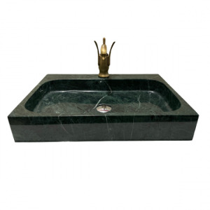 Chậu rửa lavabo chữ nhật màu xanh ấn Eximstone BCN48