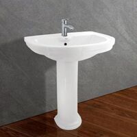 Chậu rửa lavabo treo tường và chân Viglacera VI3N