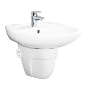 Chậu rửa Lavabo Viglacera BS409 + chân BS502