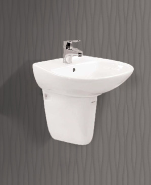 Chậu rửa mặt Lavabo chân ngắn Ceravi CB104/CCN142