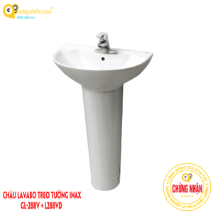 Chậu lavabo treo tường Inax GL-288V