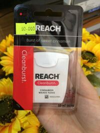 Chỉ nha khoa REACH Cleanburst Waxed Floss Cinnamon 55 Yards