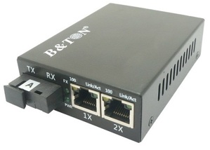 Chuyển đổi Quang-Điện Media Converter Unmanaged Fiber Switch BTON BT-912SM-20A/B