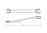 Cờ lê 2 đầu miệng lục giác Kingtony 19301214, 12 x 14 mm