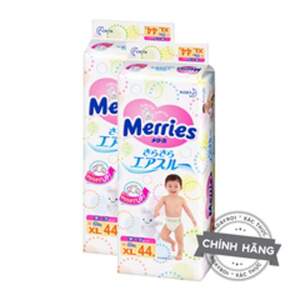 Combo 2 túi Tã-bỉm dán Merries XL44