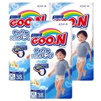 Combo 3 gói tã-bỉm quần Goo.n cho bé trai XL38 (38 Miếng)