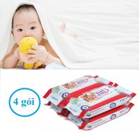 Combo 4 gói Khăn ướt Baby Wipes 320 miếng