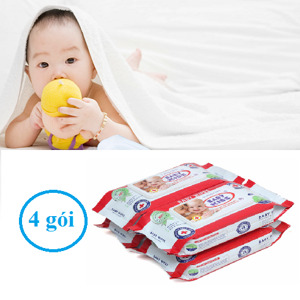 Combo 4 gói Khăn ướt Baby Wipes 320 miếng