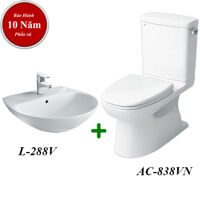 Combo bàn cầu hai khối và chậu rửa AC-838VN+L-288V