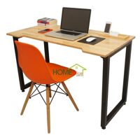 Combo bàn làm việc SimpleDesk mặt khuyết + ghế cao lưng nhựa CB68013