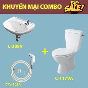 Combo bồn cầu inax C-117VA + L-280V + CFV-102A