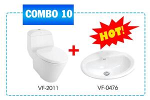 Combo bồn cầu VF - 2011 + Chậu rửa VF - 0476