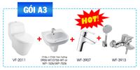 Combo bồn cầu VF - 2011 + Chậu rửa WP - 1526/WP - 7526 (or 0955 - WT/0755 - WT) + Vòi chậu WF - 3907 + Sen tắm WF - 3913