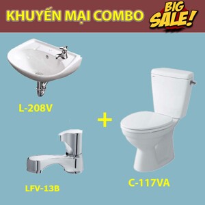 Combo Inax 02 Bồn cầu C-117VA + L-280V + LFV – 13B