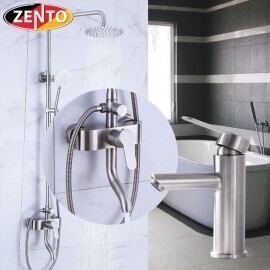 Combo sen cây & vòi lavabo inox304 zento KM107