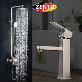 Bộ sen cây, vòi lavabo Zento KM102 - inox304