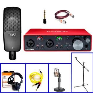 Bộ thu âm Focusrite 2i2 Gen3 + Micro Takstar TAK55