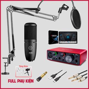 Bộ thu âm Focusrite Solo Gen 3 +  Micro AKG P120