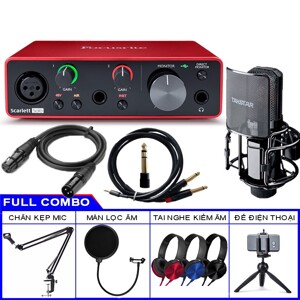 Bộ thu âm Focusrite Solo Gen 3 +  Micro Takstar PC K850