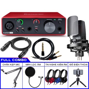 Bộ thu âm Focusrite Solo Gen 3 +  Micro Takstar TAK55