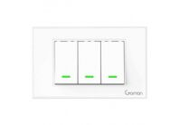 Công tắc đèn WIFI 3 nút GOMAN GM-WUS-226-3W/G