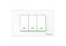 Công tắc đèn WIFI 3 nút GOMAN GM-WUS-226-3W/G