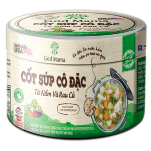 Cốt súp cô đặc Nấm và rau củ God Mama 200g