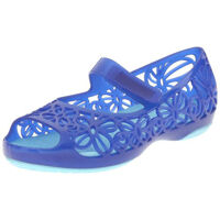 Giày búp bê bé gái Crocs Isabella Jelly Flat PS Cerulean Blue Ice Blue 203281-4CT