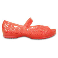 Giày búp bê bé gái Crocs Isabella Jelly Flat PS Coral 203281-689