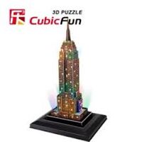 Bộ xếp hình 3D tòa nhà Empire State đèn LED Cubic Fun L503H