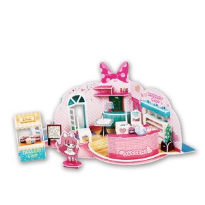 Bộ xếp hình 3D quầy tráng miệng Dessert Shop Cubic Fun P624H