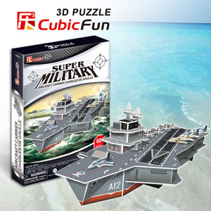 Bộ xếp hình 3D Aircraft Carrier Charles De Gaulle Cubic Fun P631H