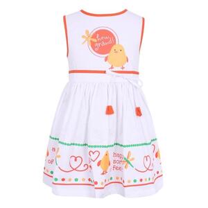 Đầm bé gái phối họa tiết VTA kids BG60804