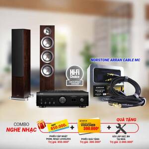 Dàn âm thanh Denon PMA 1600NE – Paradigm prestige 75F Walnut