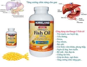 Dầu cá Kirkland Signature Natural Omega-3 Fish oil 1000mg 400 viên