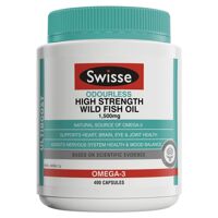 Dầu cá Úc Swisse Ultiboost Odourless High Strength Wild Fish Oil 400 viên