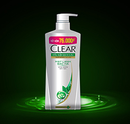 Dầu gội trị gàu Clear bạc hà 900g