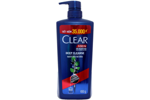 Dầu gội trị gàu Clear Men Deep Cleanse 650g