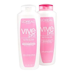 Dầu gội, xả dành cho tóc hư tổn Vive Pro Nutri Gloss 384ml