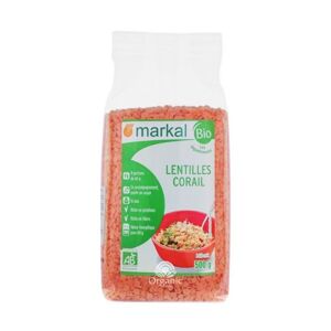 Đậu lăng đỏ cam hữu cơ Markal 500g