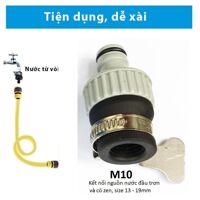 Đầu nối vòi nước C-Mart M0010B sử dụng ống 1/2 (12mm)