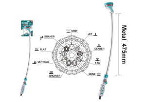 Đầu phun tưới nước nhiều chế độ Total THWW092