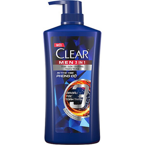 Dầu tắm gội Clear Men active vibe 650gr