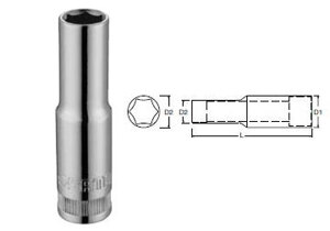 Đầu tuýp 6 góc dài Sata 12-402 (12402), 9mm 3/8″