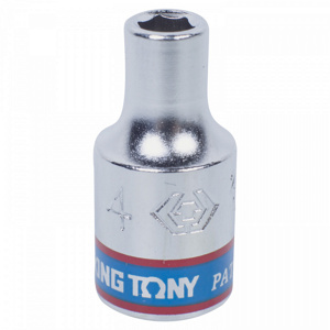 Đầu tuýp ngắn 1/4 inch lục giác 4mm Kingtony 233504M