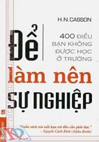 Để Làm Nên Sự Nghiệp